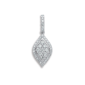 18ct White Gold 0.33ct Diamond Drop Pendant