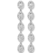 18ct White Gold 1.29ct Diamond Drop Earrings