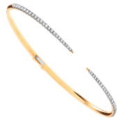 18ct Yellow Gold 0.50ct Hinged Bangle