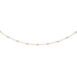 18ct Yellow Gold 2.00ct Diamond by the yard Necklace (36in/91cm) Chain