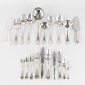 Christofle, Perles, A 130-piece Silver-Plated Cutlery Set.