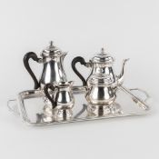 Saint Médard, A Silver-Plated Five-piece Coffee and Tea Set. Neoclassical style.