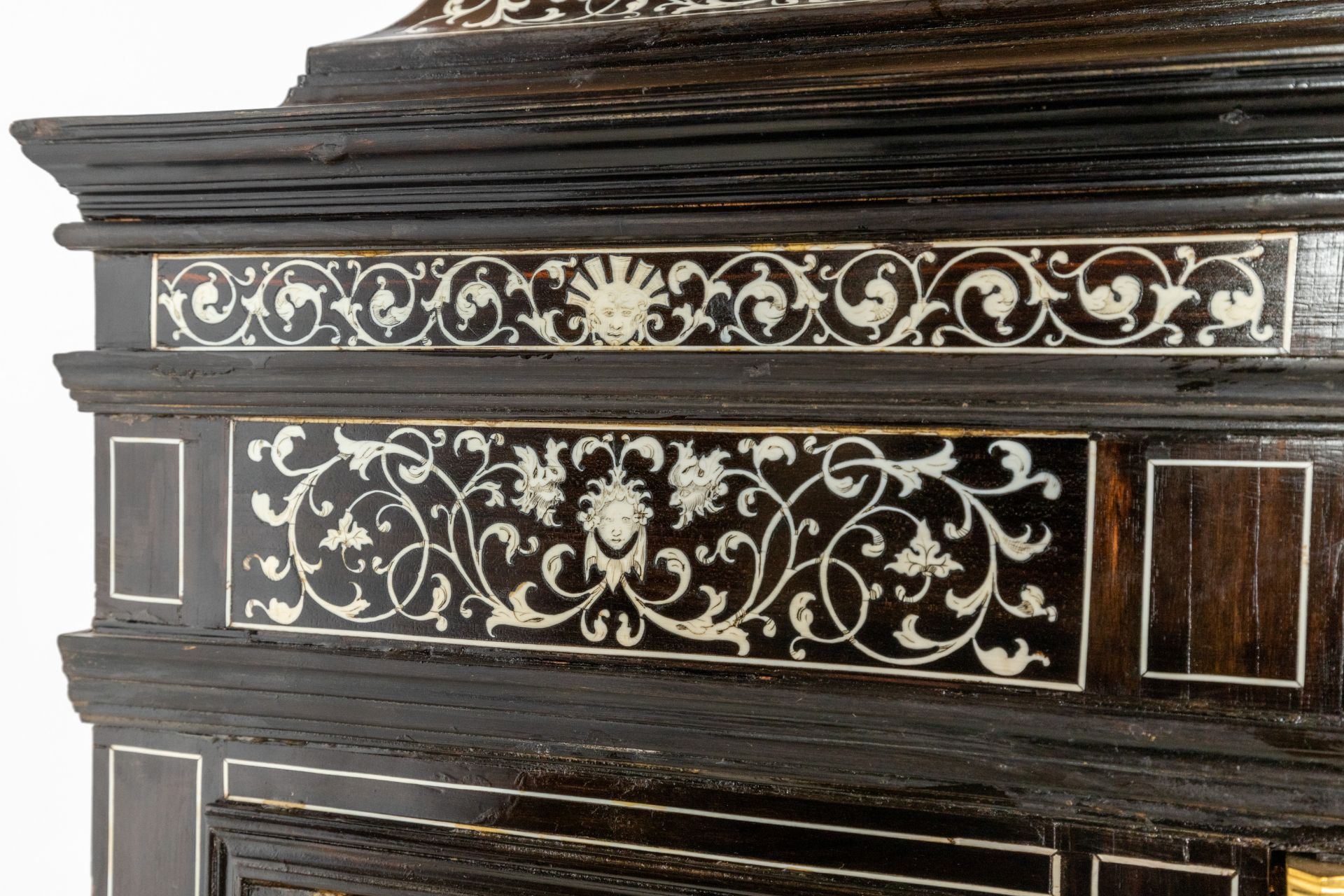 Inlay Renaissance Italian Renaissance, An Exceptional Cabinet. Ebony Wood with Ivory ...