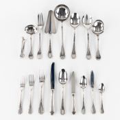 Christofle, Rubans, A 116-piece Silver-Plated Cutlery Set.