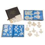 Maison De Boutte Frères, a large pattern folder or sample book with antique lace, Ingelmunster, Flan