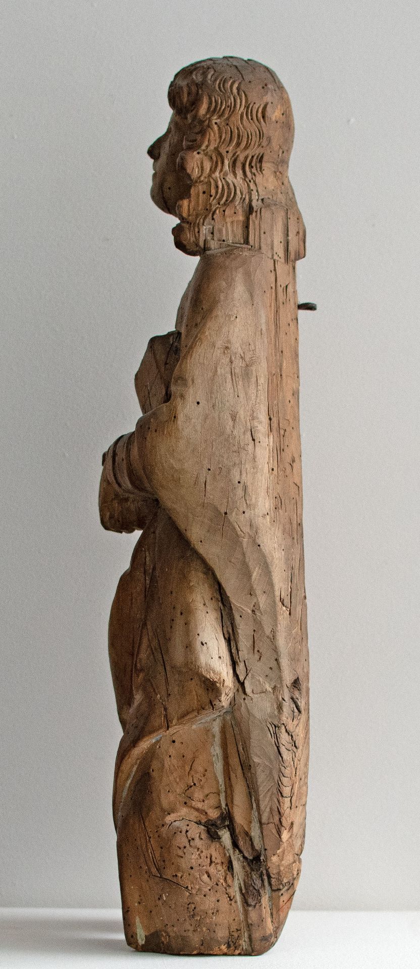 Süddeutscher Bildhauer | Apostel Johannes | Skulptur | Um 1500 - Bild 6 aus 7