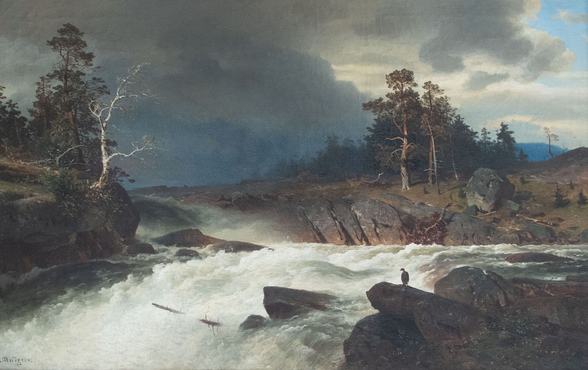 Axel Nordgren | Trollhättan-Fälle | Ölmalerei | 2. Hälfte 19. Jhd. - Bild 2 aus 9