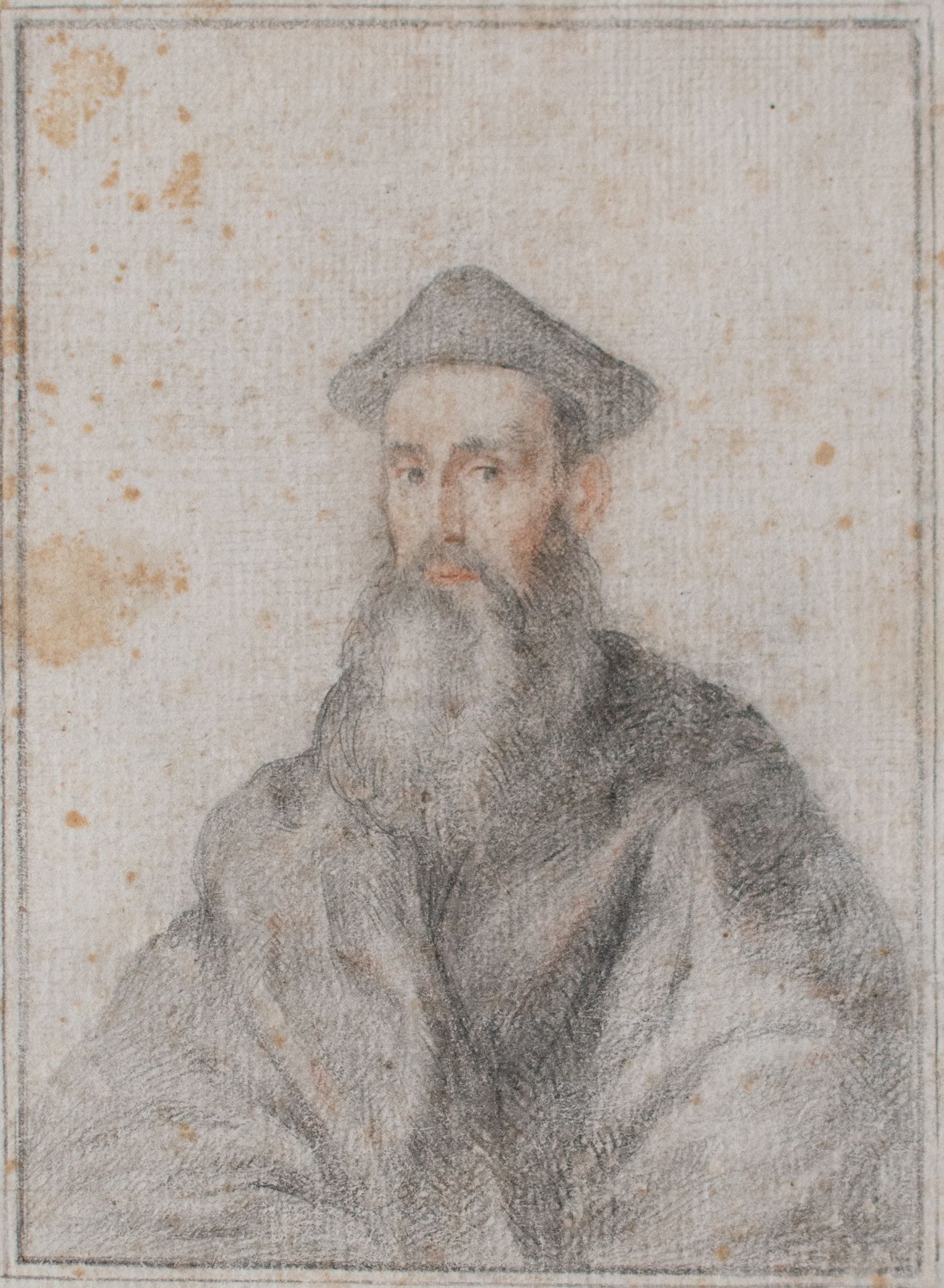 Italienischer Künstler | Nobelmann | Farbstiftzeichnung | um 1530 - Bild 2 aus 3