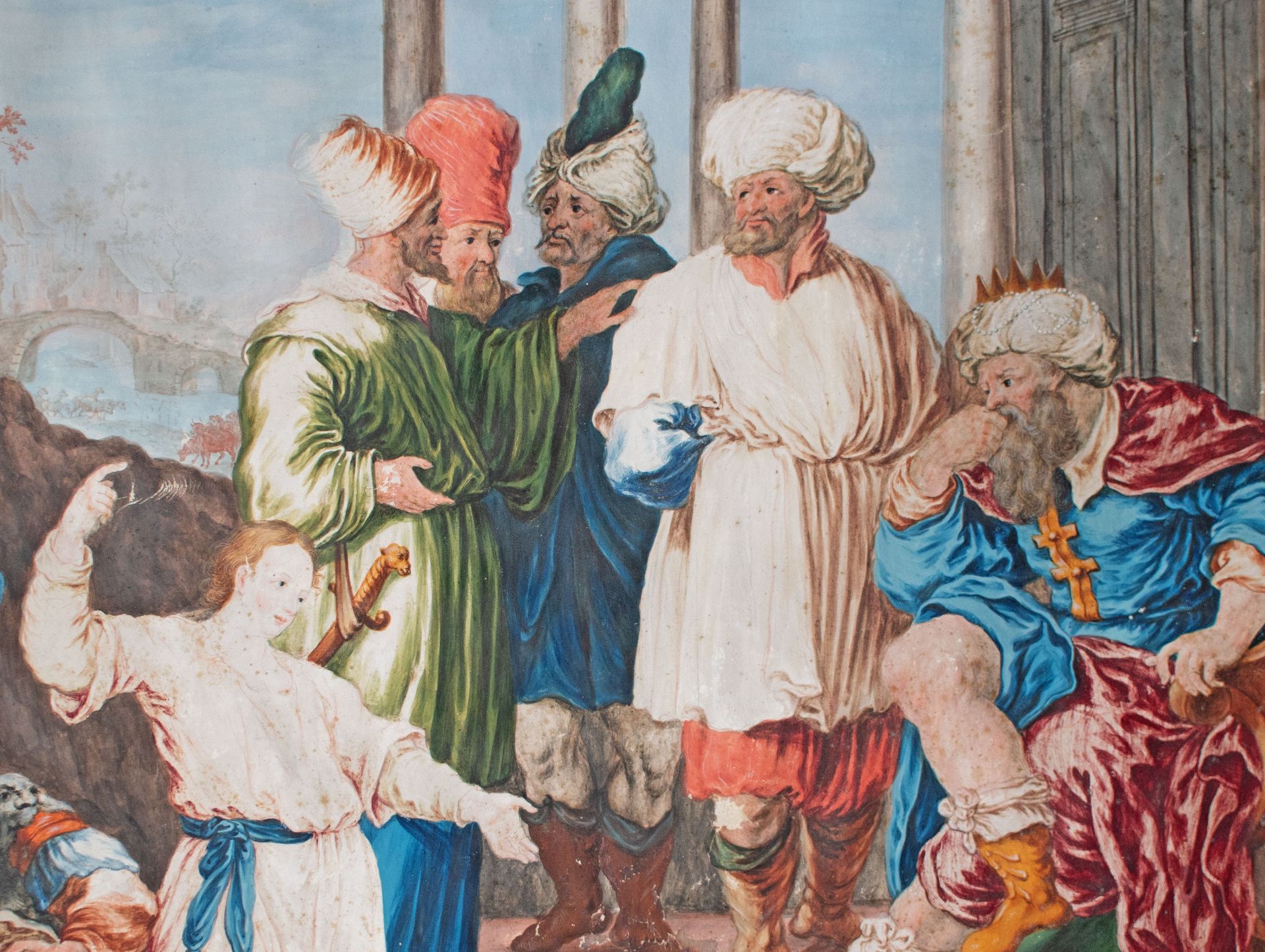 Dt. Künstler des 18. Jhd. | Jesus unter den Schriftgelehrten | Feder, Tusche und Gouache | 18. Jhd. - Bild 2 aus 4