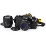 A Nikon FM 35mm SLR Camera Outfit,