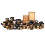 A Very Large Collection of Early Brass Lenses,