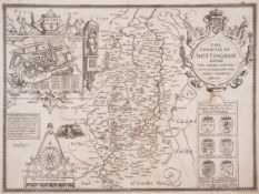 Speed (John) and others. Archival collection of over 55 maps, plans and estate plans of Nottingha...