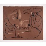 Pablo Picasso (1881-1973) Femme Couchée Et Homme Au Grand Chapeau (Bloch 919; Baer 1236)