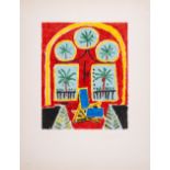 Pablo Picasso (1881-1973) after. Intérieur Rouge avec une Transatlantique Bleu