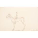 Alberto Giacometti (1901-1966) after. Cavallo e Cavaliere (1950), from Quarantacinque Designi di...