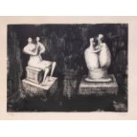 Henry Moore (1898-1986) Sculptures Dark Interior (Cramer 373)