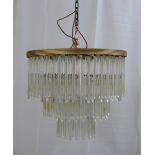 Murano style multi-tiered glass chandelier, 50 x 45cm.