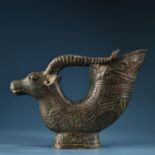 Bronze Ram Horn Wine Cup