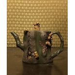 Old Collection Tree Stump Monkey Zisha Teapot