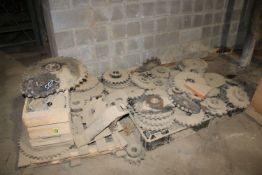 Misc Sprockets on Pallets & Wall