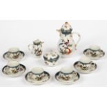 MEISSEN KAFFEESERVICE MIT VOGELDEKOR