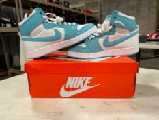 Nike Air Jordan Retro AKJO 1 Mid - Bleached Aqua/White, Size 9.5 M