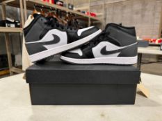 Nike Air Jordan 1 Mid - Black/Iron Grey - White, Size 9.5 M