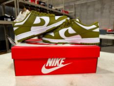 Nike Dunk Low Retro - White/Pacfic Moss, Size 9.5 M
