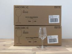 2 CASES OF EXCALIBUR 9OZ BREEZE WINE GLASS, 24 PER CASE, ARCOROC P0775 - NEW