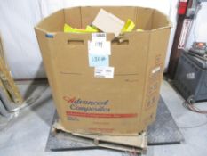(1) CRATE OF PLASTIC BINS, APPROX WEIGHT 186LB