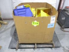 (1) CRATE OF EMPTY BINS, APPROX WEIGHT 115LB