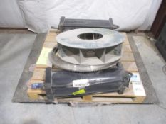 (1) PALLET OF MISC. MRO, (2) PNEUMATIC CYLINDERS, 8" BORE, 21-3/4", (1) IMPELLER