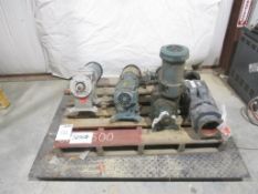 LOT OF 4 GEARMOTORS AND 3 REDUCER, (1) LEESON 2HP ELECTRIC MOTOR, 145TC, 1745RPM, 230/460V, 5.8/2.9A