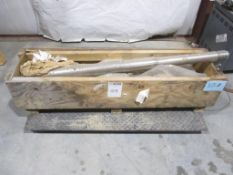 LOT OF 2 ITEMS, (1) METAL SHAFT, (1) HEAT EXCHANGE, 150PSI, CAT# DP-1/2-48, APPROX WEIGHT 315LB