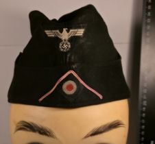 WW2 German Private Purchase Taylor Made Nco’s Panzer Side Cap