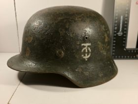 WW2 German Organisation Todt M-35 Helmet