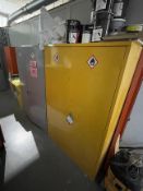 (2) double door lockable steel chemical cabinets