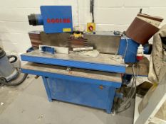 Houfek HB1000 vertical edge belt sanding machine & Rojek R2000 single bag motorised dust extractor