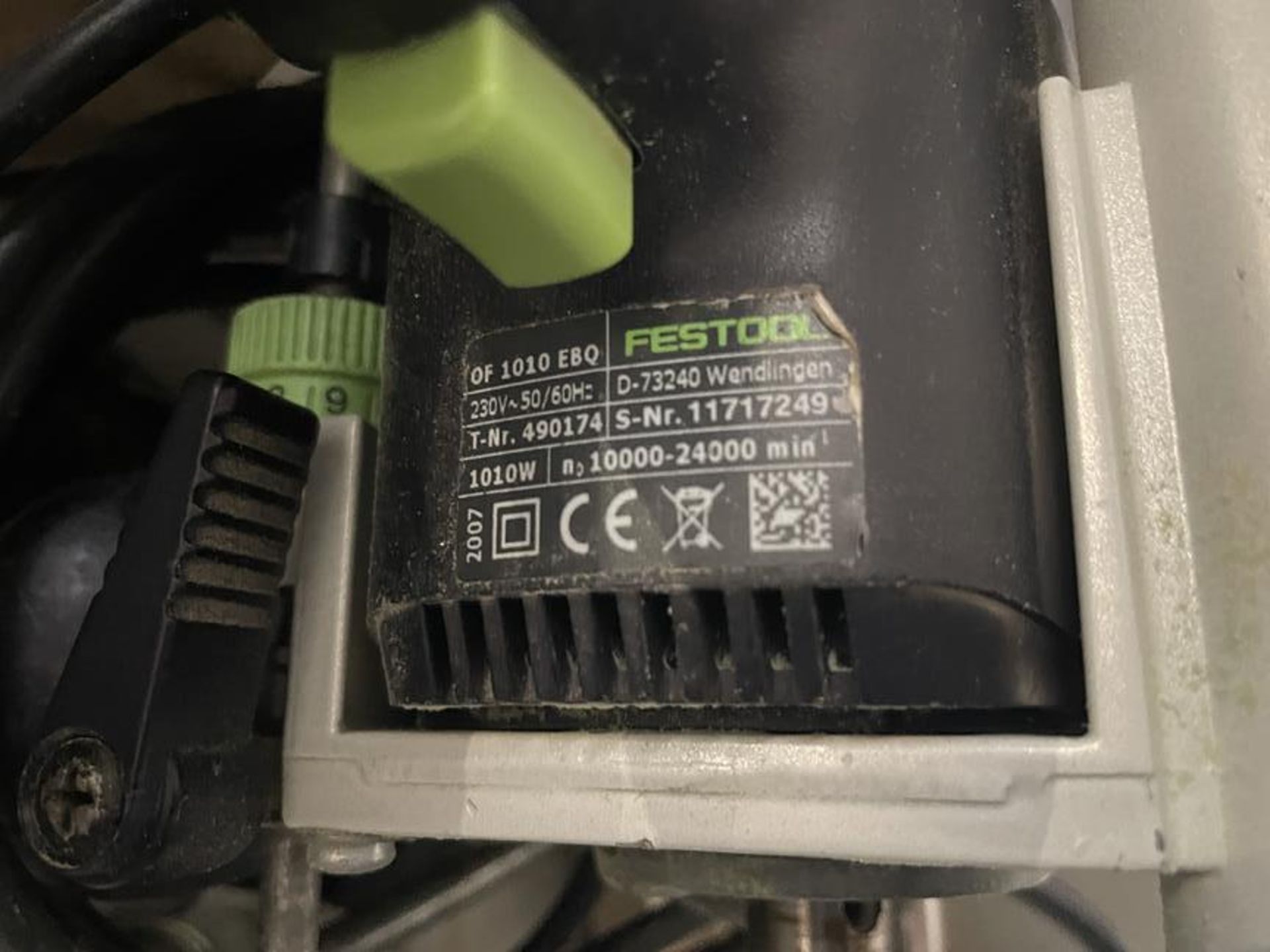 Festool OF 1010 EBQ RouterDate of manufacture: 2007Serial No. 11717249