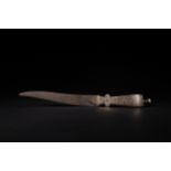 An Indo-Persian Silver Niello-Decorated Dagger, 19th Century - A historical dagger or knife,