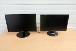 2 x Computer Monitors. Consists of: 1 x Samsung BX2231 and 1 x HP HPS203la.