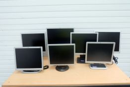 7 x Computer Monitors. Consists of: 3 x HP Compaq LA1956, 1 x HP 1750, 1 x HP LP2065, 1 x HP L1710 &