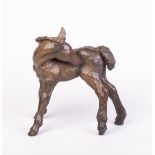 IB JUST ANDERSEN (GREENLAND, 1884-1943), STANDING FOAL, BRONZE SCULPTURE