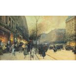 EUGÈNE GALIEN-LALOUE (FRENCH, 1854-1941), PARISIAN STREET SCENE, GOUACHE ON BOARD