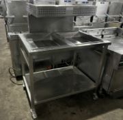 Double Chip Scuttle Unit on Wheels - W1120 x D815 x H1450 mm