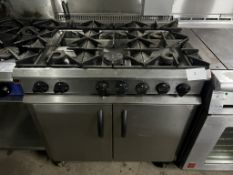 Morwood Vulcan 6 -Ring Burner Range (Natural Gas) on wheels - W900 x D760 mm