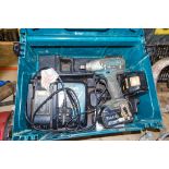 Makita 110v 1/2 inch drive impact gun c/w 2 - batteries, charger and carry case A983127