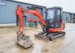 Kubota KX61-3 2.5 tonne rubber tracked excavator Year: 2017 S/N: 83404 Recorded Hours: 2799 blade,