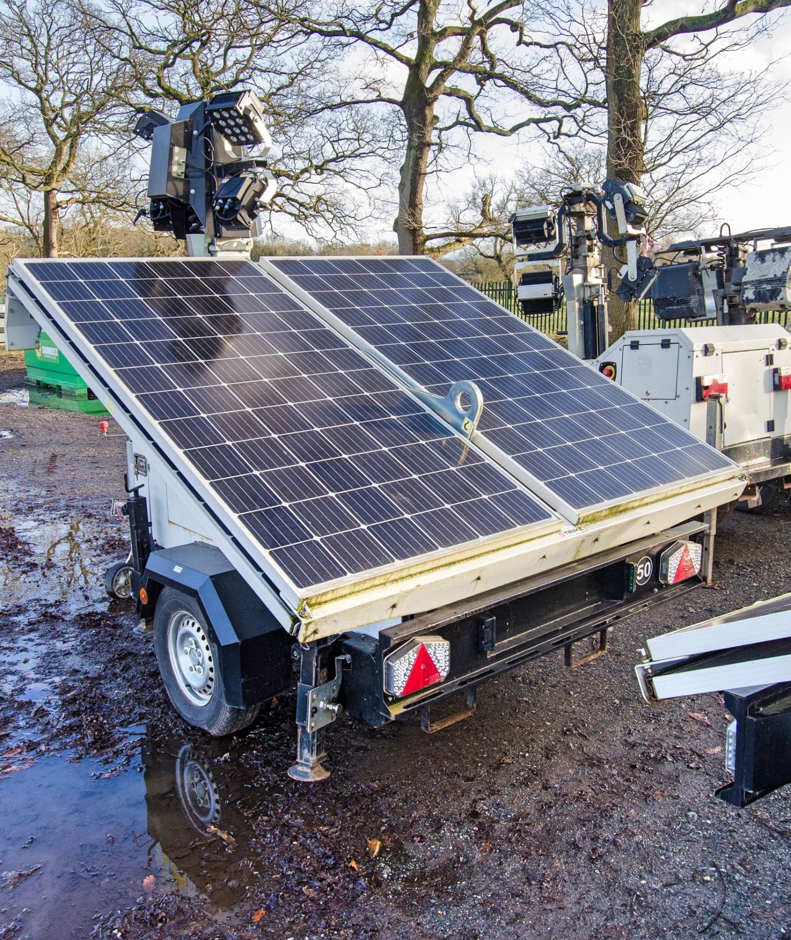 Trime X-Solar solar powered 4 head LED fast tow mobile lighting tower Year: 2022 S/N: 560220458 - Image 4 of 8