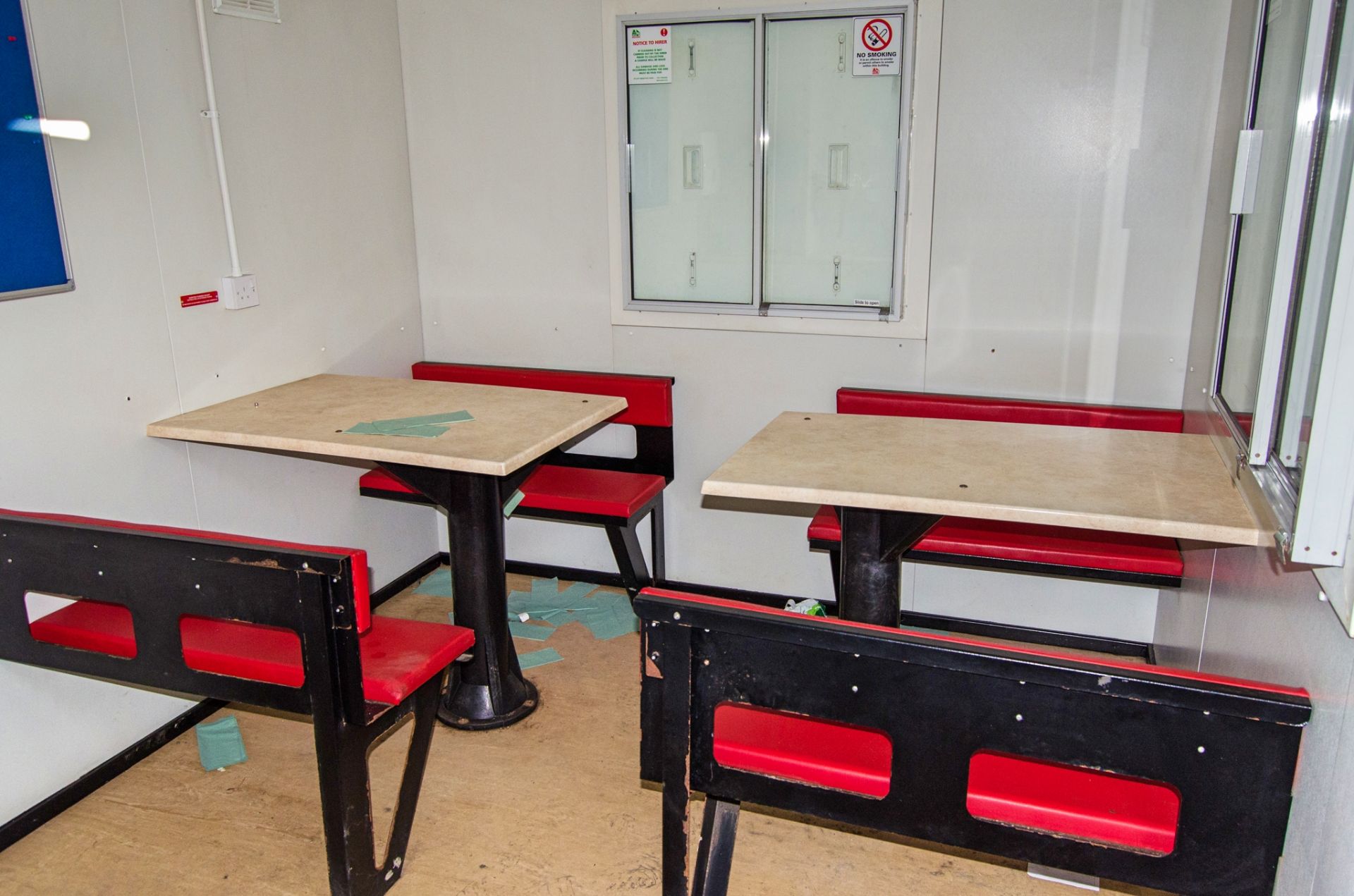 21ft x 9ft steel anti-vandal welfare site unit Comprising of: canteen area, toilet & generator - Image 5 of 10